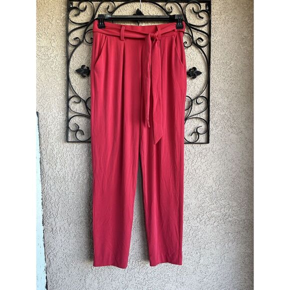 Express Mid Rise Paper bag Knit Pants - Size Small - Salmon Pink - Picture 1 of 11